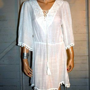 Cupshe White Cover Up Dress L NWT